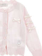 Cardigan per bambina Monnalisa Kids rosa con orlo smerlato 37H800 8060 0091 MONNALISA KIDS 
