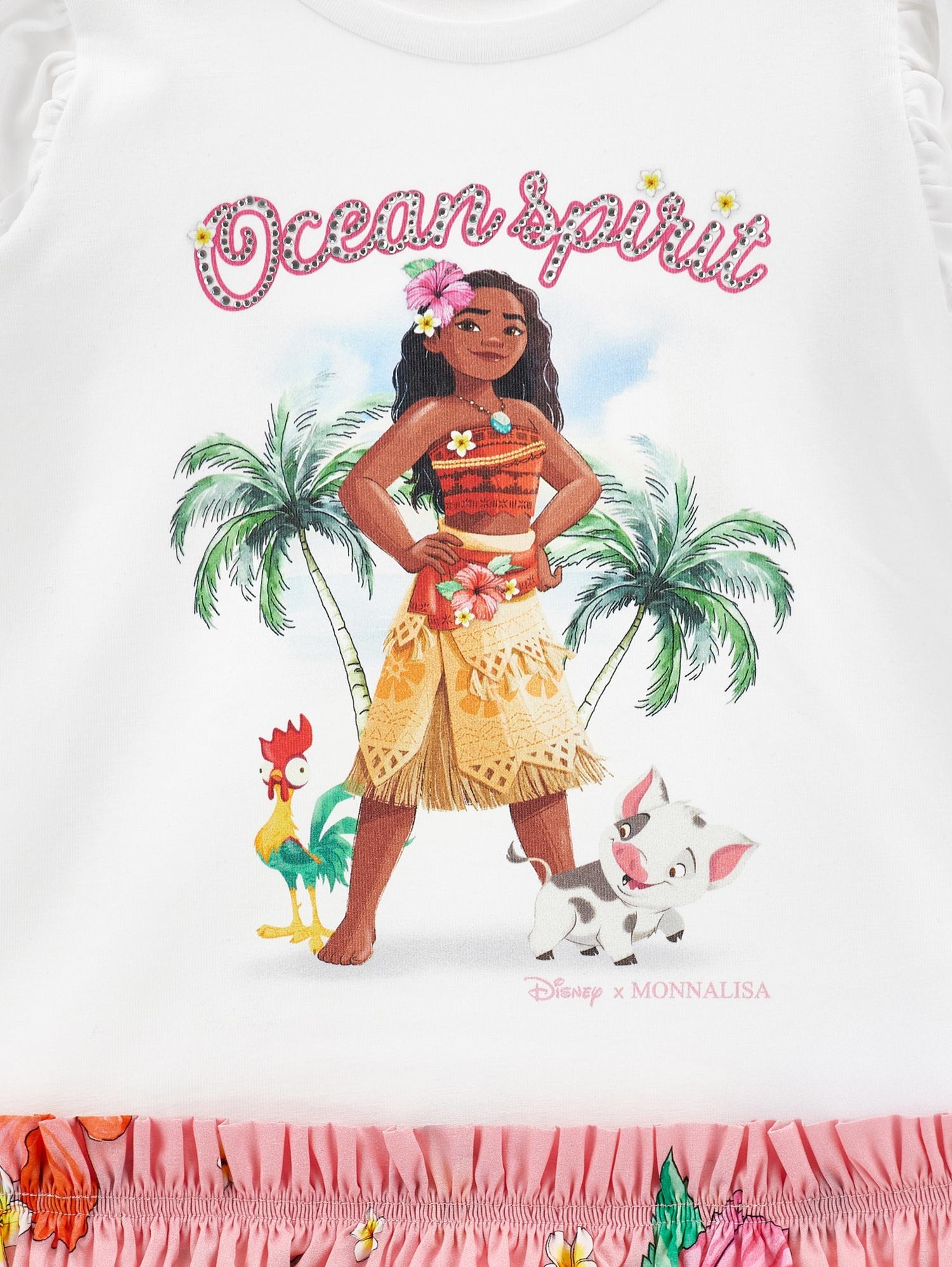 Abito per bambina Monnalisa x Disney multicolore con stampa grafica Oceania 11H927 8201 9993 MONNALISA 