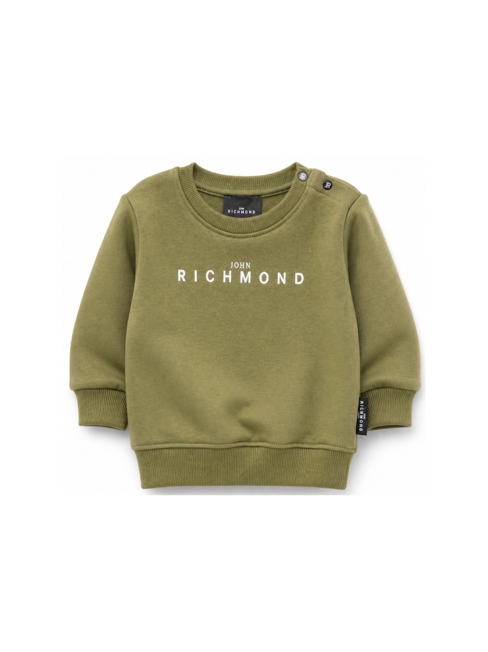 Felpa per neonato John Richmond Kids verde con dettaglio logo sul davanti RIA26003FE GREEN MILITARY JOHN RICHMOND KIDS 