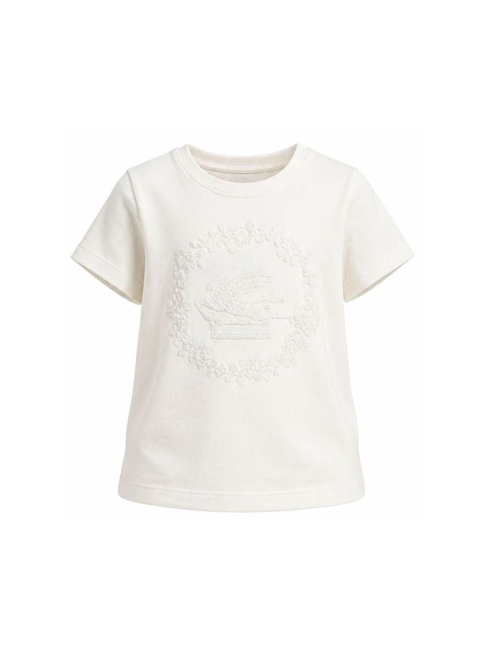 T-shirt per bambino Etro Kids bianco con dettaglio sul davanti GY8P21 Z3672 102 ETRO KIDS 