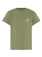 T-shirt per bambini Moschino Kids verde con stampa Teddy Bear HUM05OLAA03 30037 MOSCHINO KIDS 