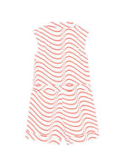 Tuta intera per bambina MSGM Kids bianca con motivo a onde rosse S6MSJGJS278 MS004 MSGM KIDS 