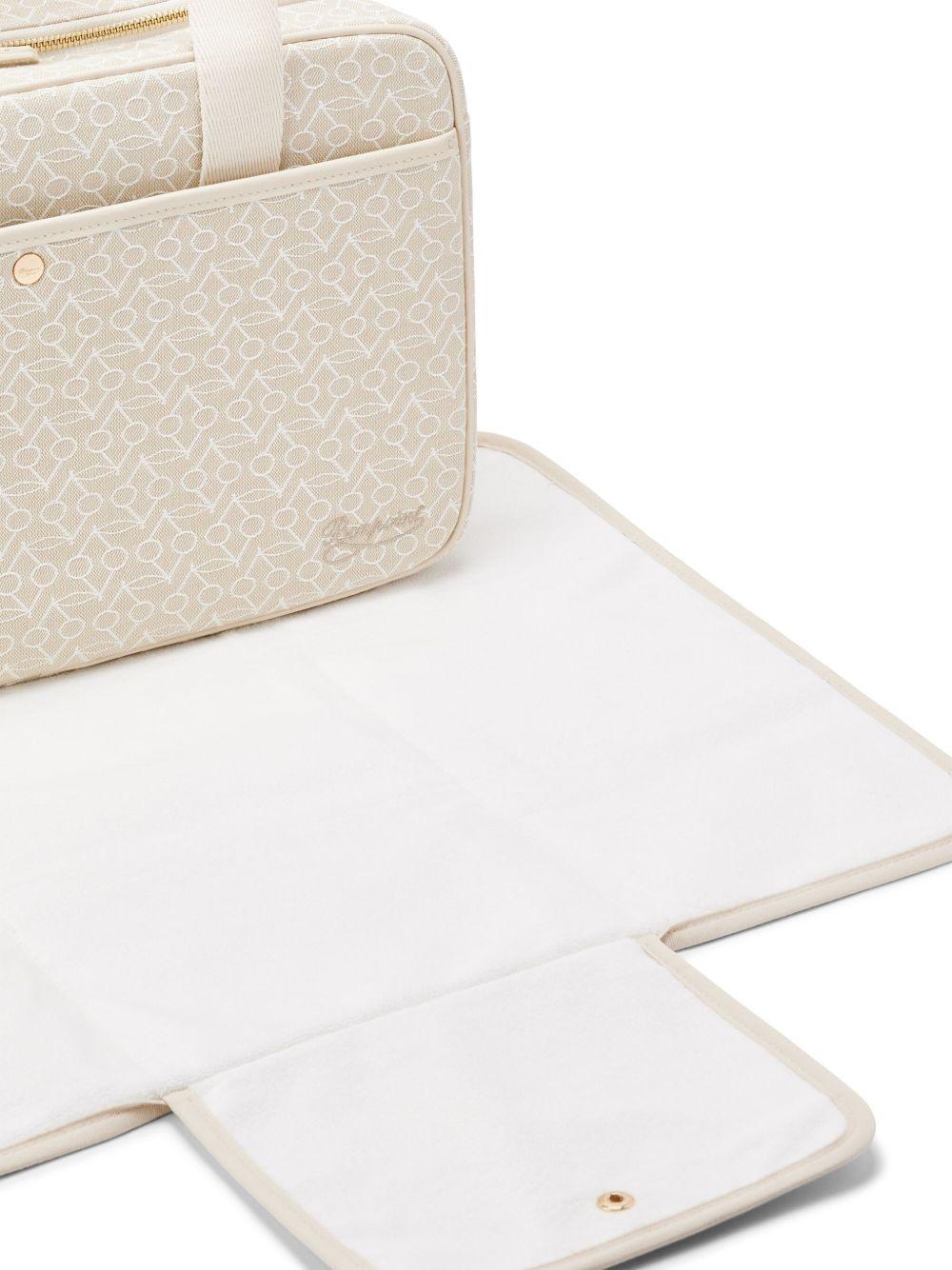 Borsa fasciatoio per neonati Bonpoint beige con stampa del logo all-over PERPSEW00001 060 BONPOINT KIDS 