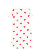 Camicia da notte per bambina Petit Bateau bianca con stampa a cuori all-over 59396 01 PETIT BATEAU KIDS 