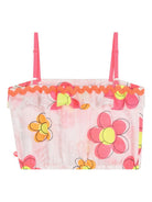 Top per bambina Billieblush bianco a fiori con ruches U21854 10P BILLIEBLUSH KIDS 