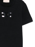 T-shirt per neonata Elisabetta Franchi La Mia Bambina nero con logo EGTS1030JE006 N000 ElISABETTA FRANCHI 