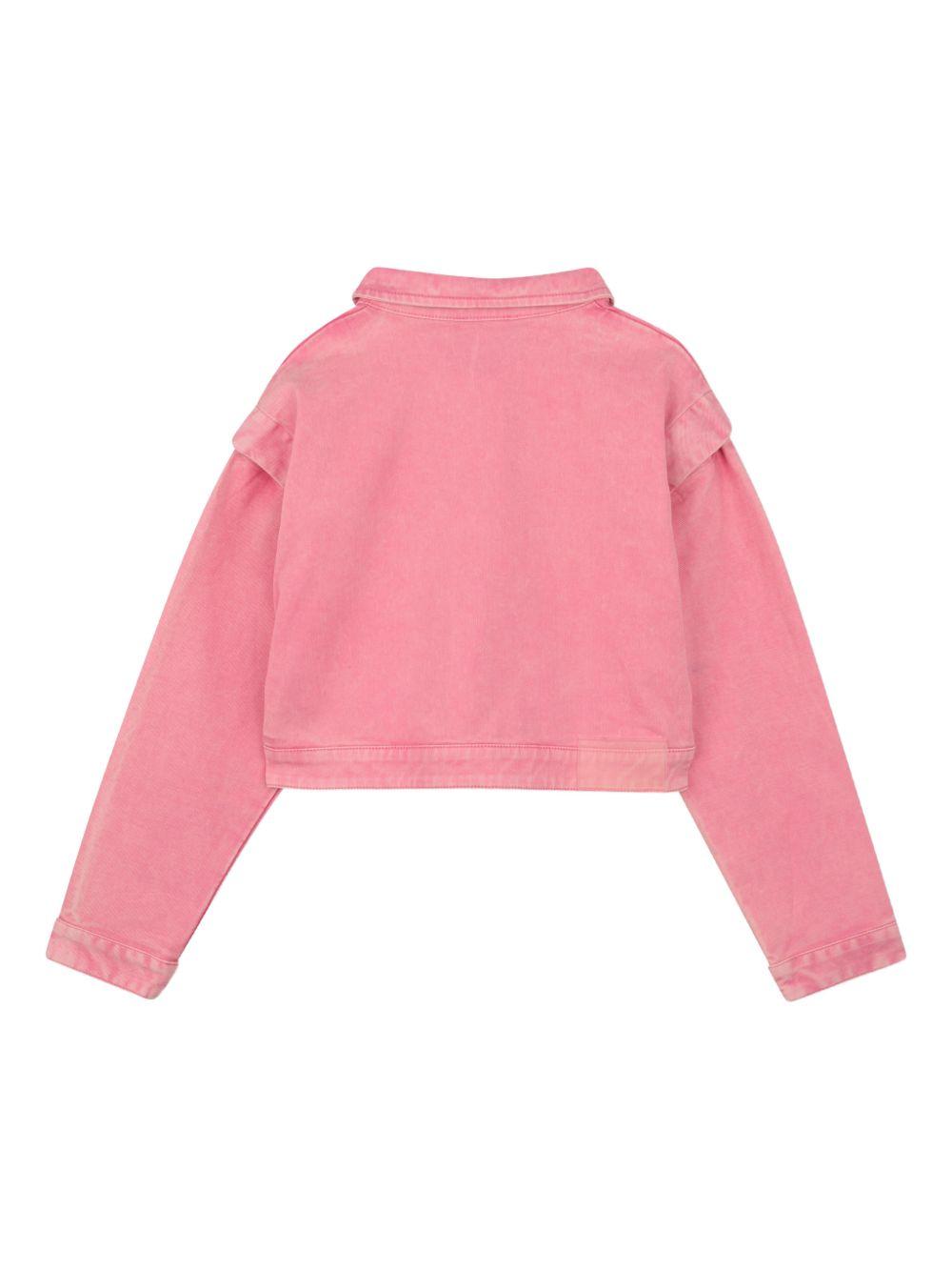 Giubbino per bambina DKNY Kids rosa con colletto D62687 48K DKNY KIDS 
