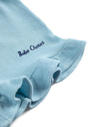 Shorts per bambina Bobo Choses Kids azzurri con logo sul davanti B126AC062 451 BOBO CHOSES KIDS 