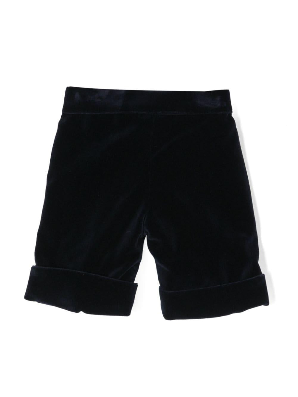 Shorts con ruches per neonato La Stupenderia blu con dettaglio con pince CCBR53 V46 LA STUPENDERIA 