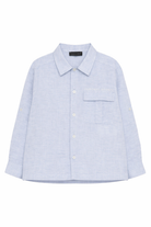 Camicia per bambino Emporio Armani Kids azzurra con logo ricamato sul davanti EB000971 AF20974 U9333 EMPORIO ARMANI KIDS 