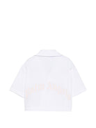Camicia per bambina Palm Angels Kids bianca con taschino sul petto PGGG001S26FAB002 002 PALM ANGELS KIDS 