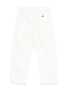 Pantaloni per bambino C.P. Company Kids bianco con applicazione CUP00MLZC01 10135 C.P.COMPANY KIDS 