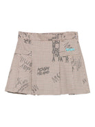 Minigonna per bambina MSGM Kids marrone con stampa grafica F5MSJGSK110 MS030 MSGM KIDS 