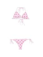 Bikini a righe MC2 Saint Barth rosa con stampa ciliegie all-over SAGI001 09377L MC2 ST. BARTH 