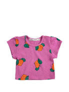 T-shirt per neonata Bobo Choses fucsia con stampa grafica rapa B126AB022 561 BOBO CHOSES KIDS 