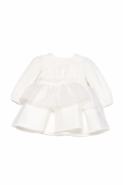 Abito per neonata Elisabetta Franchi La Mia Bambina bianco con ruches ENAB0760CA235 0004 ElISABETTA FRANCHI KIDS 