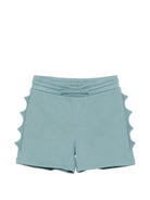 Shorts per bambini Stella McCartney Kids blu con bordo a smerlo TY6P89 Z3409 642 STELLA McCARTNEY KIDS 