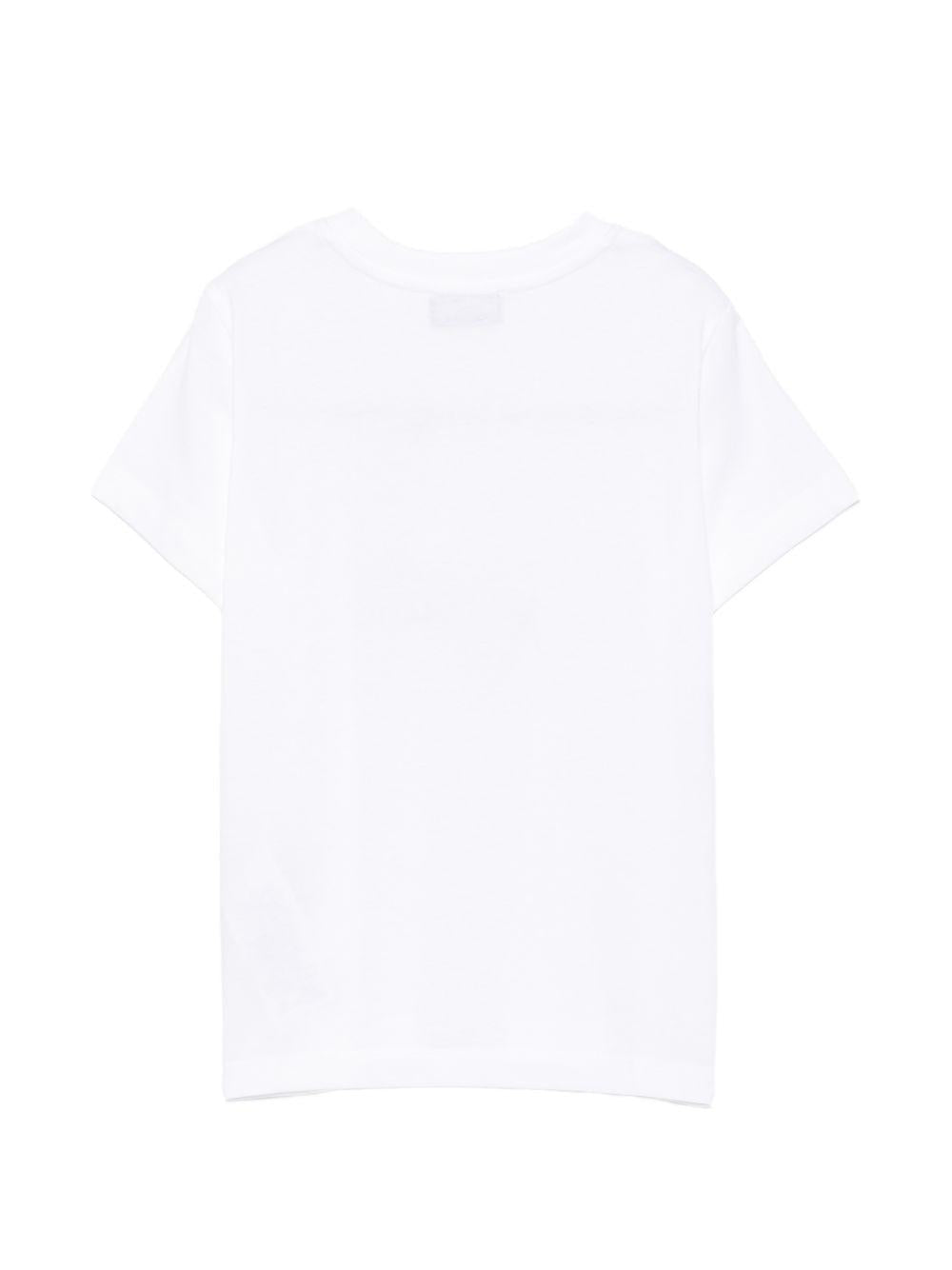 T-shirt per bambini Moschino Kids bianca con motivo Teddy Bear HUM05XLAA20 10101 MOSCHINO KIDS 