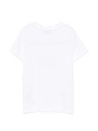 T-shirt per bambini Moschino Kids bianca con motivo Teddy Bear HUM05XLAA20 10101 MOSCHINO KIDS 