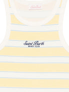 Canotta da donna MC2 Saint Barth gialla con motivo a righe AAD001 02678L MC2 ST. BARTH 