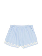 Shorts Vally per neonata Louise Misha azzurri con ricamo floreale FRI-S26-S0267 BLUE LOUISE MISHA KIDS 