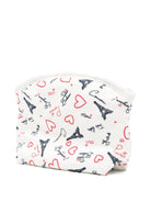 Trousse per trucco Petit Bateau bianca con motivo a cuori A0FTR 01 PETIT BATEAU KIDS 