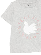 T-shirt per neonati Stella McCartney Kids grigia con stampa grafica TZ8001 Z3772 807 STELLA McCARTNEY KIDS 