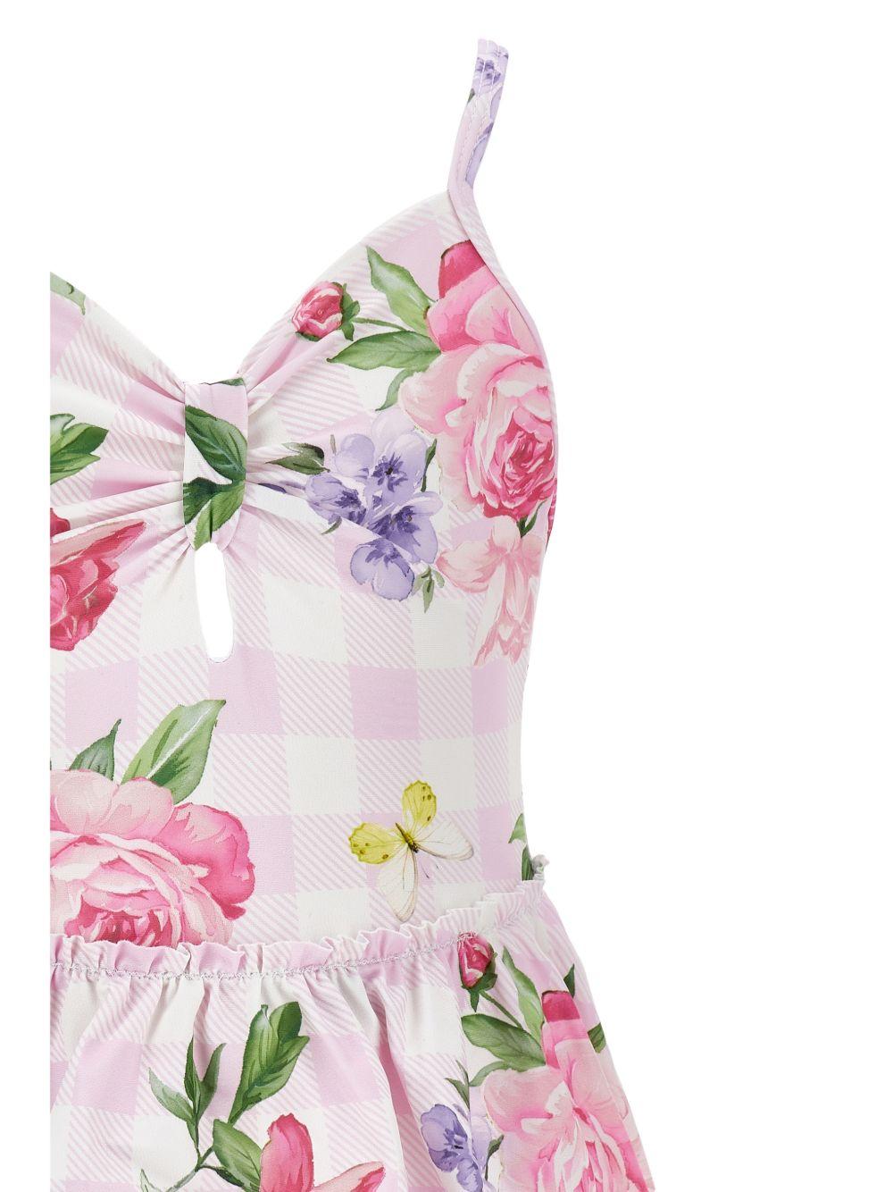 Costume intero per bambina Monnalisa rosa a fiori 19G003 7052 0090 MONNALISA KIDS 