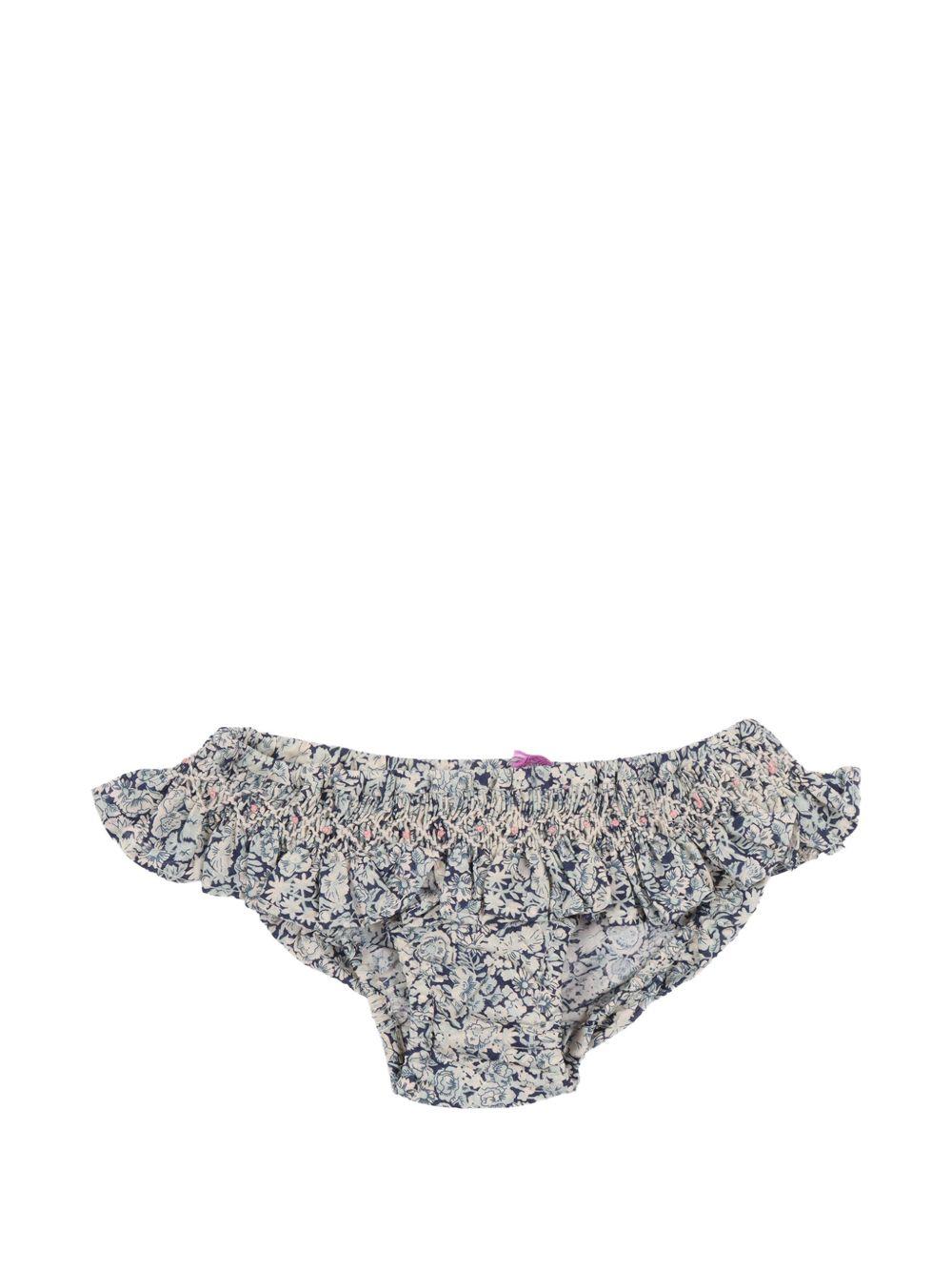 Costume per neonata Bonpoint blu con stampa floreale all-over S06XSSW00001 519A BONPOINT 