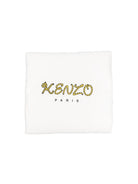 Coperta per neonati Kenzo Kids bianca con logo tigrato K61858 117 KENZO KIDS 