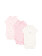 Set di tre body per neonata Petit Bateau multicolore con stampa floreale A0GHN 00 PETIT BATEAU KIDS 