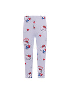 Pantaloni per bambina Monnalisa azzurri con stampa grafica all-over 19G419NP 7749 9958 MONNALISA KIDS 