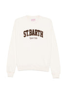 Felpa da donna MC2 Saint Barth bianca con patch del logo STD0001 00798L MC2 ST. BARTH 