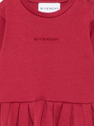 Abito per neonata Givenchy Kids bordeaux con logo sul davanti H31463 96D GIVENCHY KIDS 