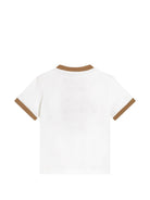 T-shirt per neonato Dolce & Gabbana Kids bianca con logo sul davanti L1JTJP G7PRH W0111 DOLCE & GABBANA KIDS 