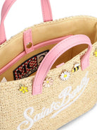 Borsa tote Raffia City mini MC2 Saint Barth beige con decorazione RAFC003 07481L MC2 ST. BARTH 