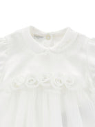 Abito per neonata Monnalisa bianco con dettaglio rosa 35G201 7010 0001 MONNALISA KIDS 