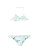 Costume per bambina MC2 Saint Barth Kids verde con stampa floreale CRIS001 00649L MC2 ST. BARTH KIDS 