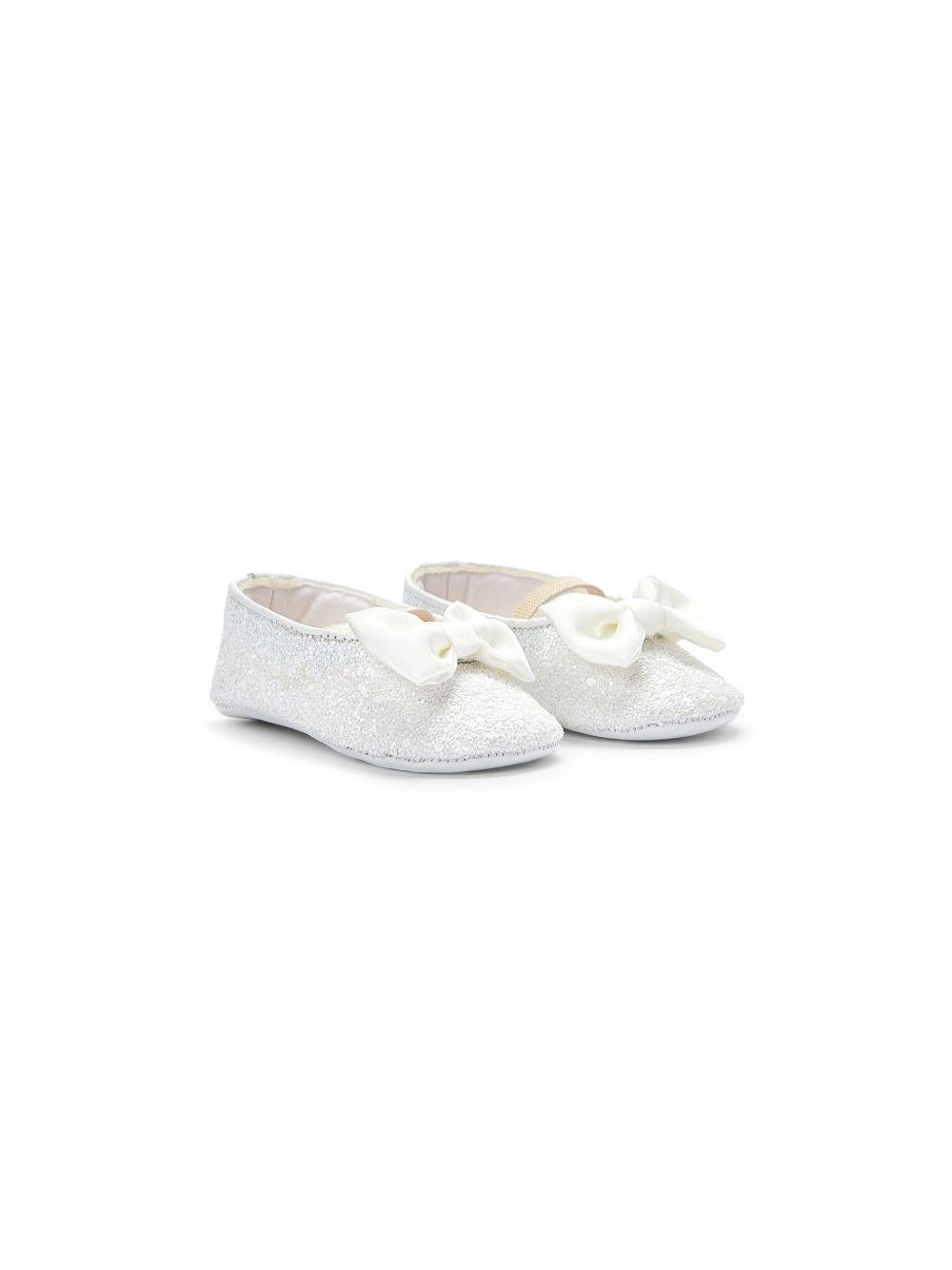 Ballerine per neonata BabyWalker bianco con glitter con fiocco PB1645 WHITE BABYWALKER KIDS 