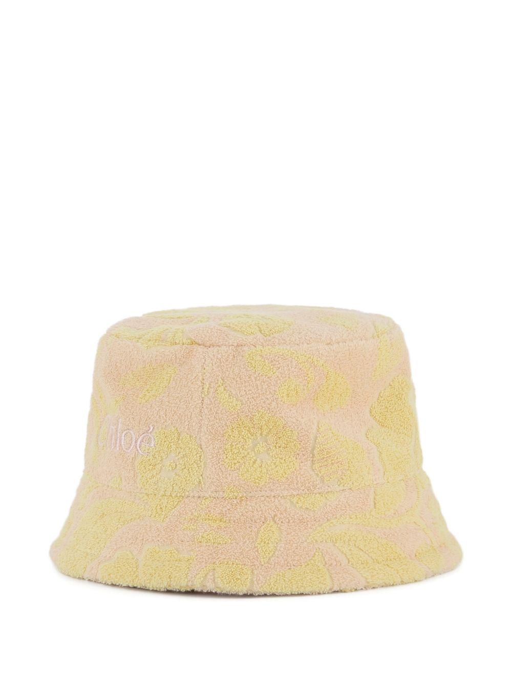 Cappello da pescatore per bambina Chloé Kids beige con stampa floreale C20870 S05 CHLOE' KIDS 