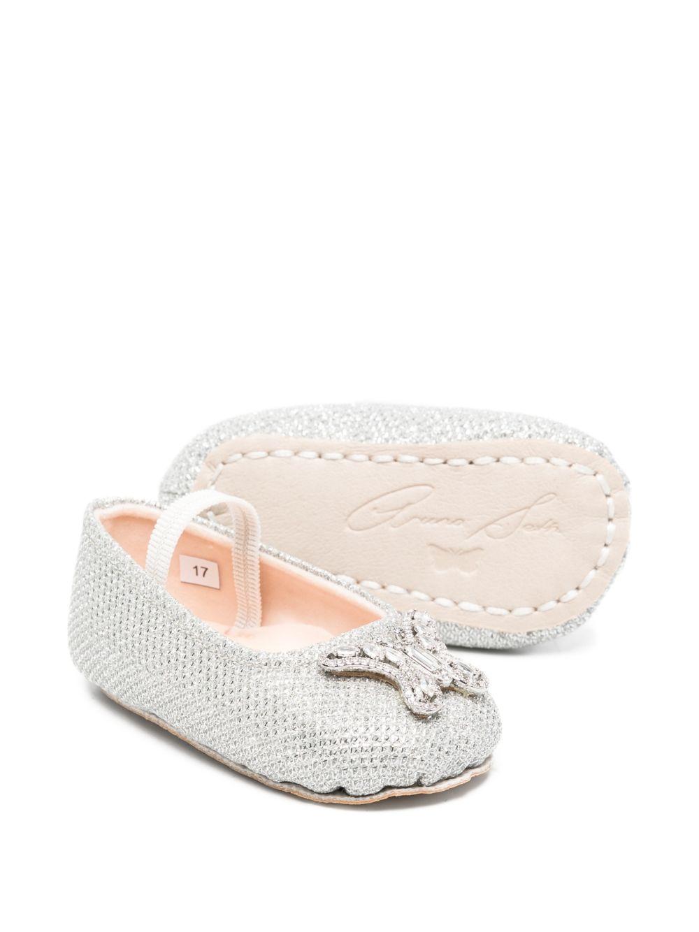 Ballerine per neonata Aruna Seth argentate con applicazione farfalla SON01 SILVER ARUNA SETH KIDS 
