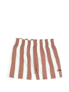 Shorts per bambina MC2 Saint Barth Kids bianco e marrone con motivo a righe MEA001 01418L MC2 ST. BARTH KIDS 