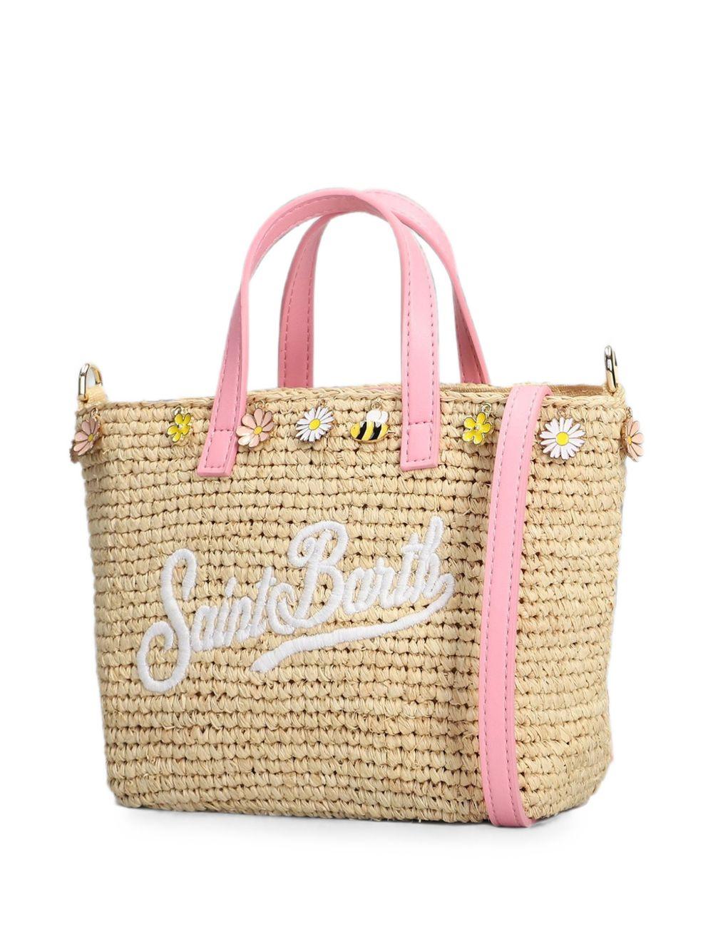 Borsa tote Raffia City mini MC2 Saint Barth beige con decorazione RAFC003 07481L MC2 ST. BARTH 
