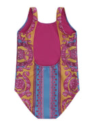 Costume per bambina Versace Kids multicolor con medusa sul davanti 10214761A16912 5PF70 VERSACE KIDS 