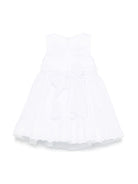 Abito per neonata Colorichiari bianco con arricciatura e applicazione a fiori FN108048 4846a 1086 COLORICHIARI KIDS 