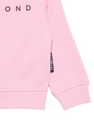 Felpa per neonata John Richmond Kids rosa con dettaglio logo sul davanti RIA26023FE PINK BEGONIA JOHN RICHMOND KIDS 