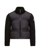 Giubbino per bambina Moncler Enfant nero con design a inserti K29549B00011M8258 999 MONCLER ENFANT 