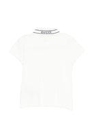 T-shirt per neonato Gucci Kids bianca con logo sul colletto 805415XJHNL 9024 GUCCI KIDS 