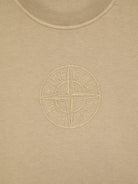 T-shirt per bambino Stone Island Junior con ricamo con logo con orlo dritto K1S162100009S0050 V009A STONE ISLAND KIDS 