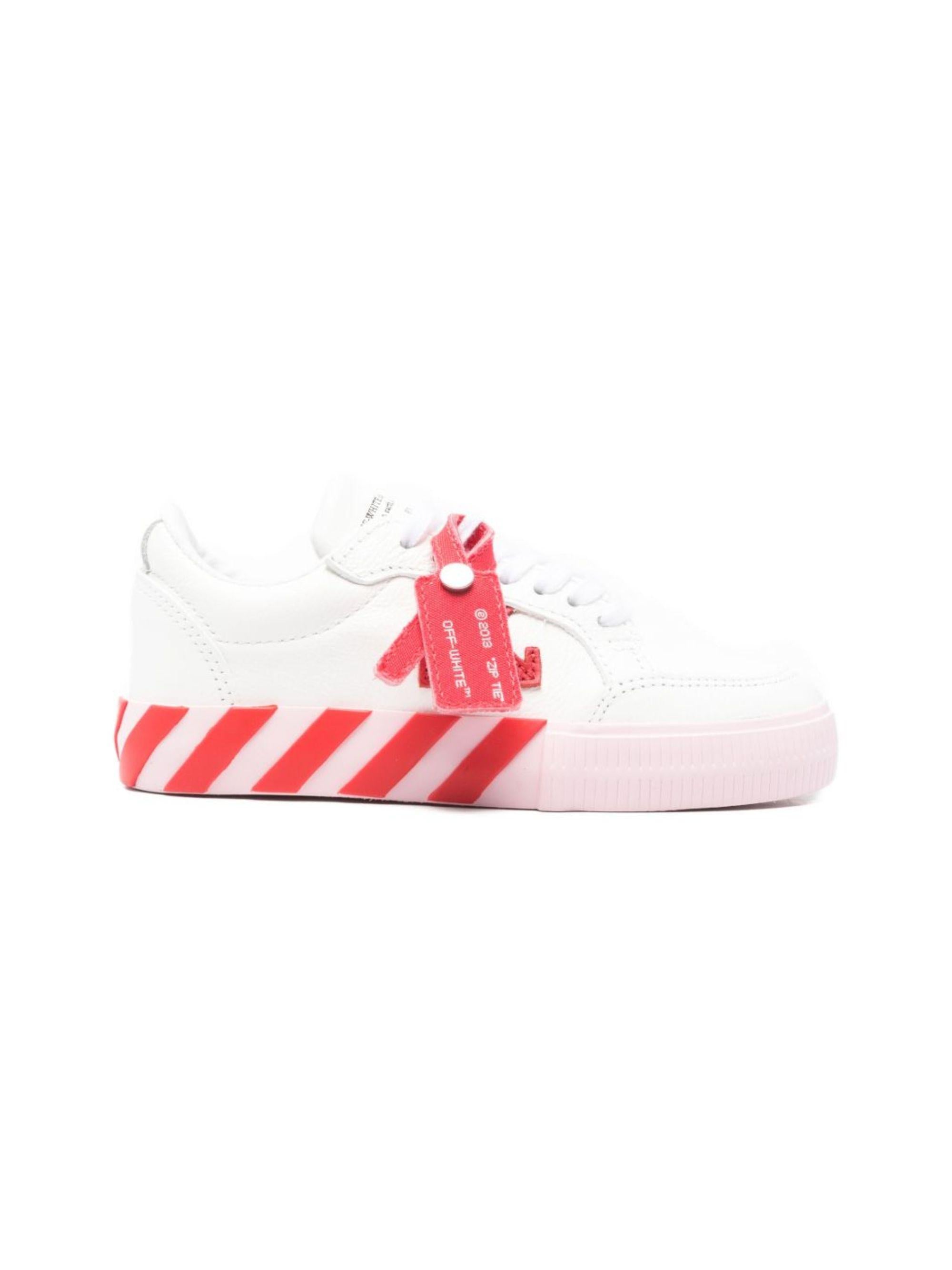 Sneakers per bambina Off White Kids bianca con dettagli fucsia OGIA001S26LEA001 013C OFF WHITE KIDS 